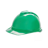 MSA V-Gard 500 Hard Hat, Vented, Push-Key 6pt Suspension, Metal Lamp Bracket 229355V