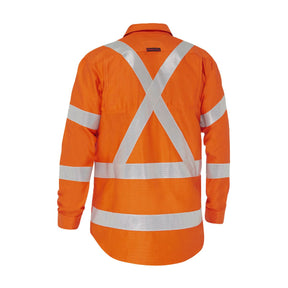 Bisley Apex 185 X Taped Biomotion Hi Vis FR Ripstop Vented Shirt BS8439XT