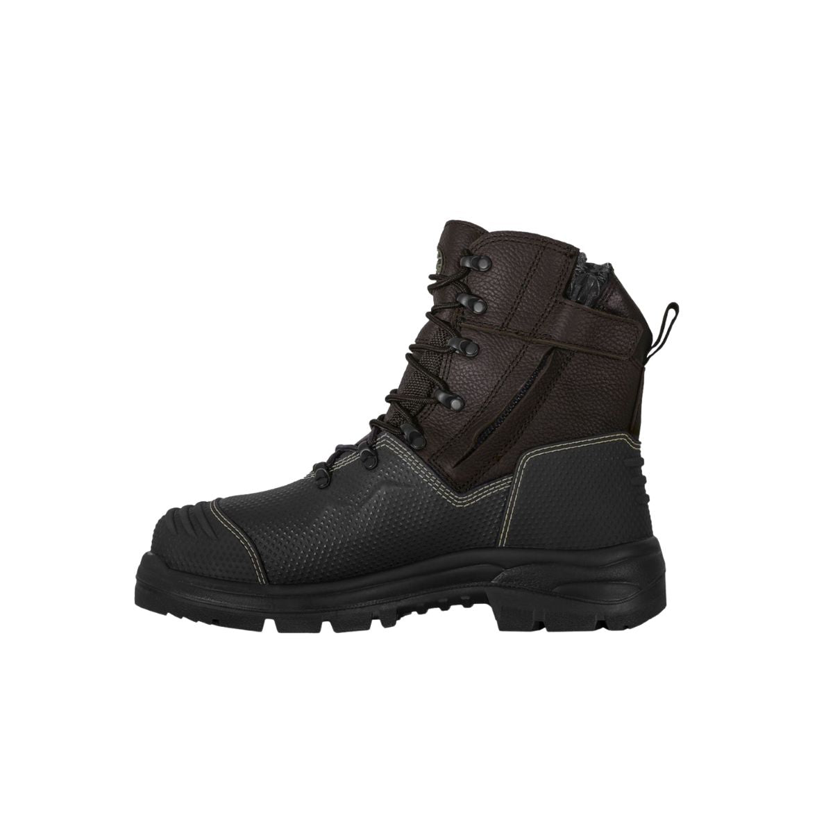 Oliver AT65 Series 150mm Brown Lace-Up Zip Sided Safety Boot 65490Z