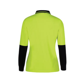 JB's Ladies Hi Vis Long Sleeve Comfort Polo 6LHCL