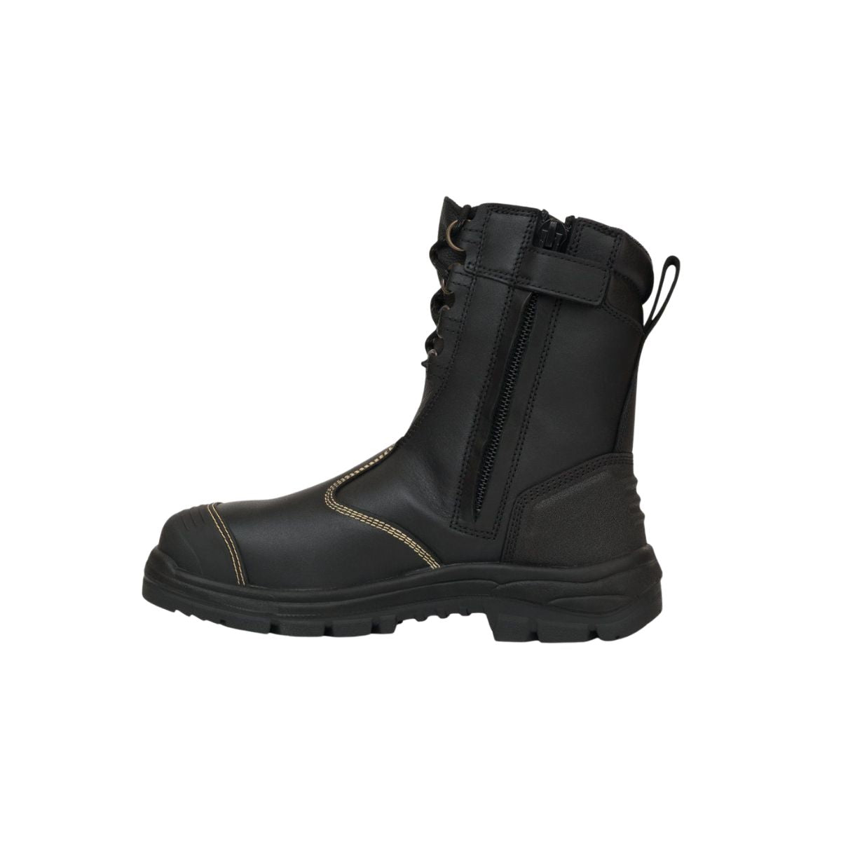 Oliver AT55 Series 200mm Hi-Leg Black Zip Sided Safety Boot 55380