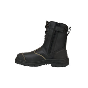 Oliver AT55 Series 200mm Hi-Leg Black Zip Sided Safety Boot 55380