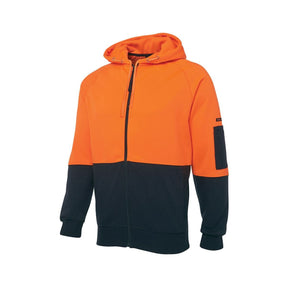 JB's Hi Vis Full Zip Fleecy Hoodie 6HVH