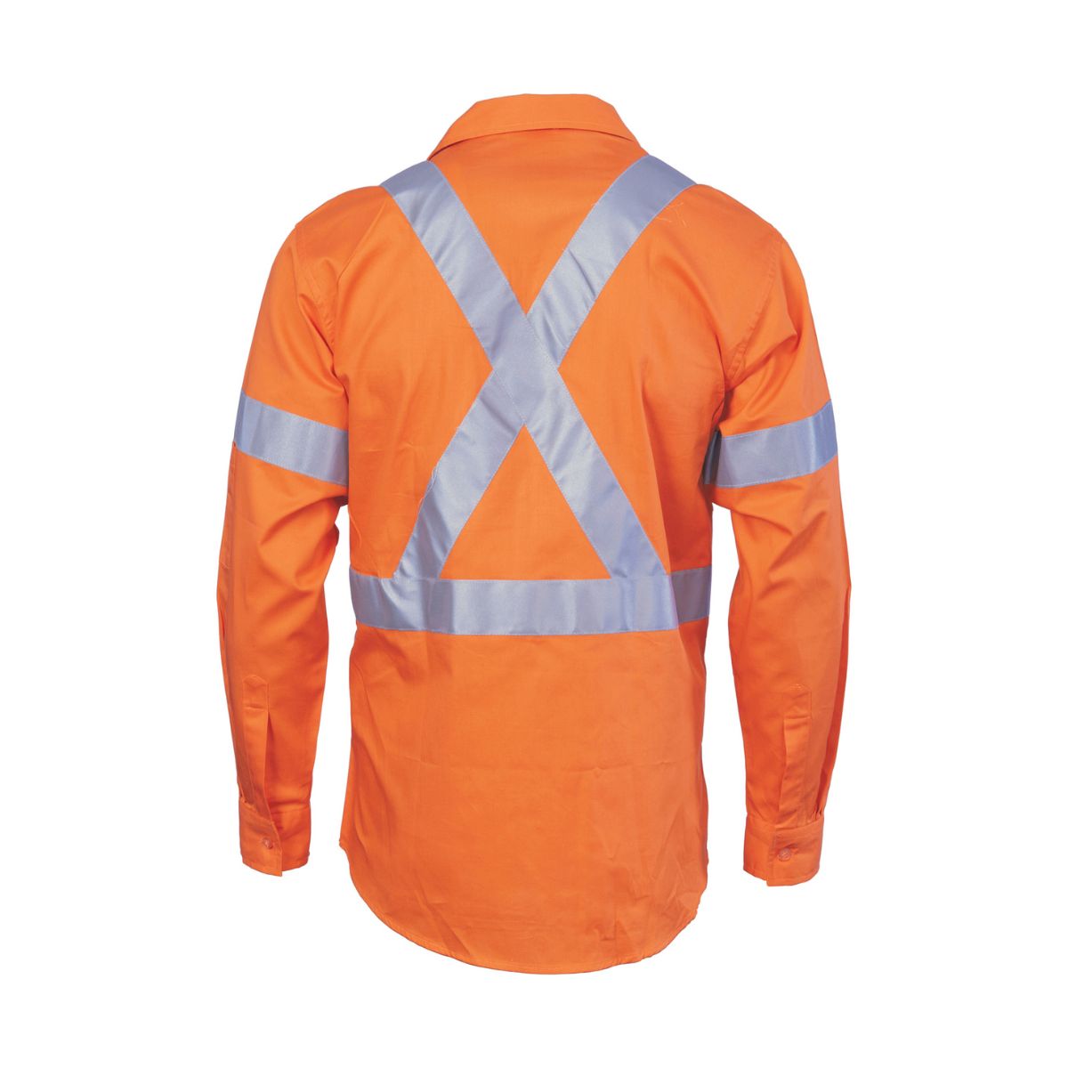 DNC HiVis Cool-Breeze Cross Back Cotton Shirt with 3M R/Tape L/S 3946