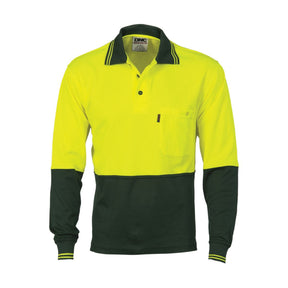 DNC Hi Vis Cotton Back Polo Shirt L/S 3816