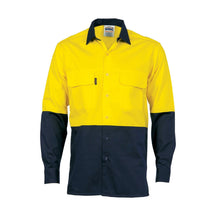 DNC Hi Vis 3 Way Cool-Breeze Cotton Shirt L/S 3938