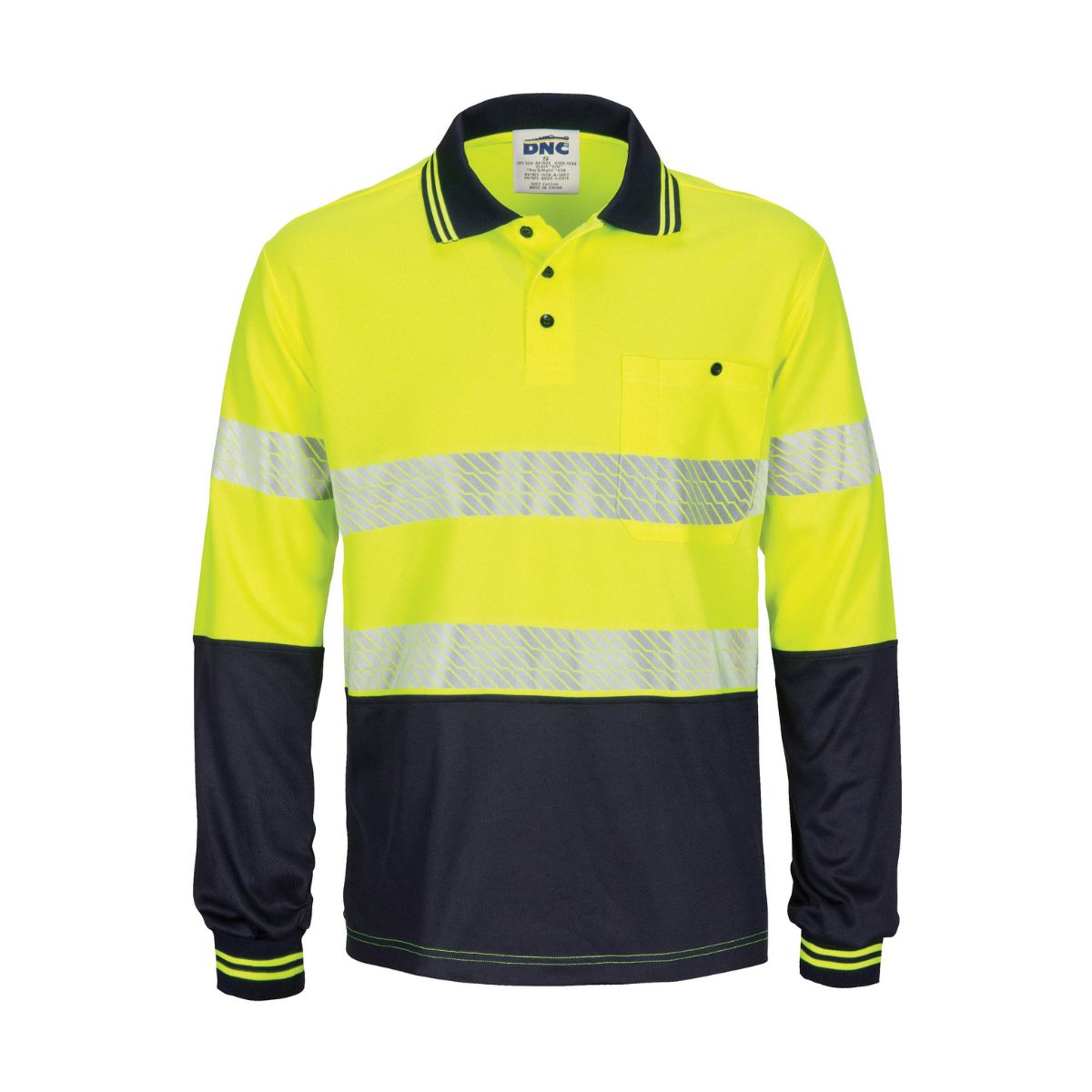 DNC Hi Vis Segmented Tape  Cool-Breathe Polo L/S 3513