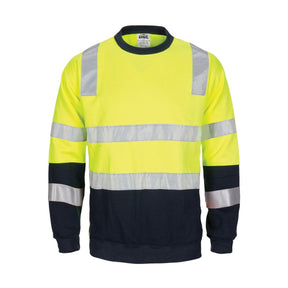 DNC Hi Vis Crew Neck Fleecy Taped L/S 3723