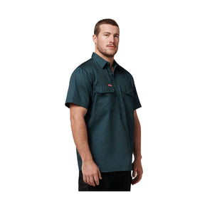 Hard Yakka Short Sleeve Closed Front Cotton Drill Work Shirt Y07540