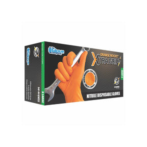 TGC Orange Rocket Xtra Grip Nitrile Gloves 13104 (Box Of 50)