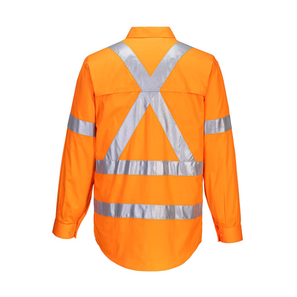 Portwest 100% Lightweight Cotton Long Sleeve Shirt with Cross Back Tape MX301