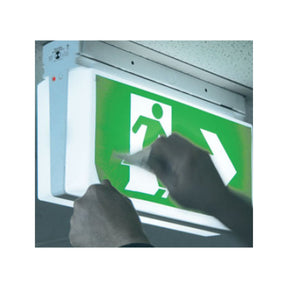 Exit Sign - Running Man Arrow Right - Replacement Legends 380 x 180mm