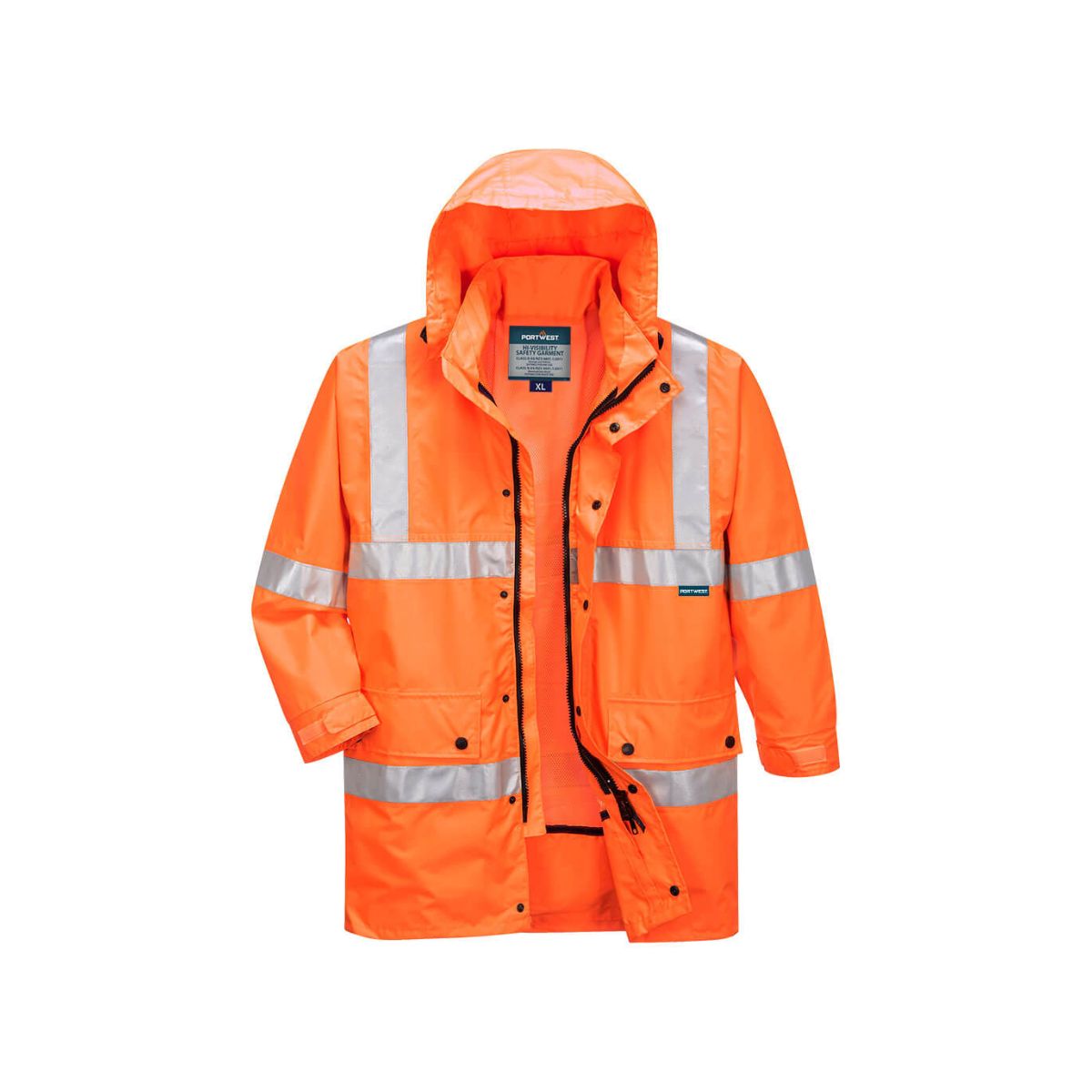 Portwest Hi-Vis Argyle Rain Traffic Jacket MF306
