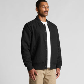 ascolour Men's Felt Bomber Jacket Black 5512