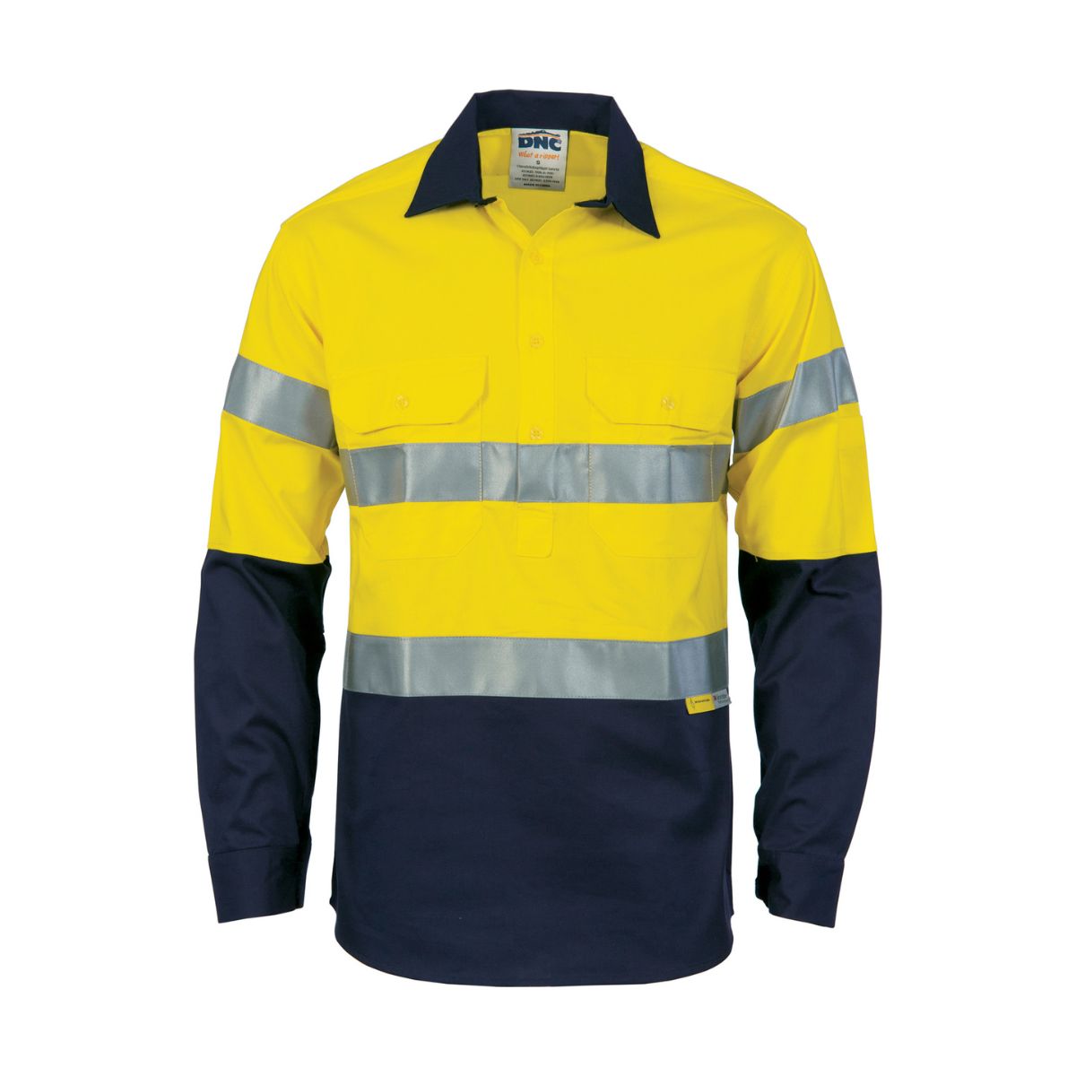 DNC Hi Vis Cool-Breeze Closed Front Shirt L/S 3949
