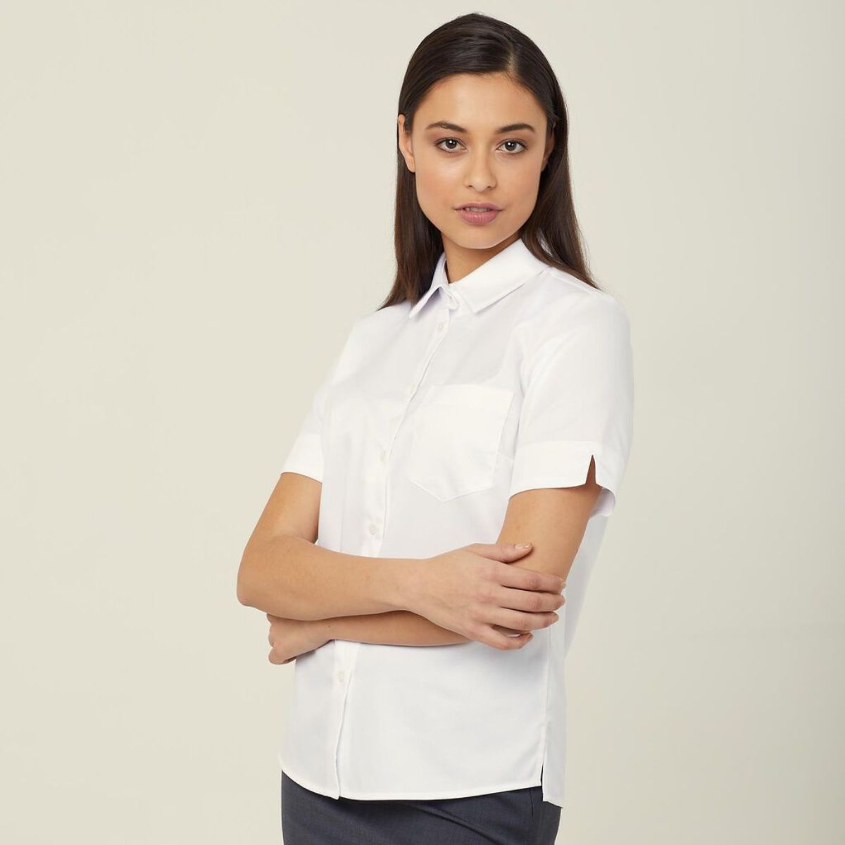 NNT Women's Stretch Twill Short Sleeve Shirt CATUHM