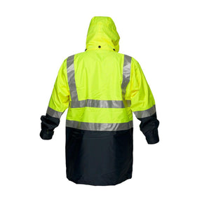 Prime Mover Fleecy Lined Day/Night Hi Vis Rain Jacket HV208