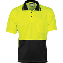 DNC HiVis Two Tone Cool Breathe Polo Shirt, Short Sleeve 3811