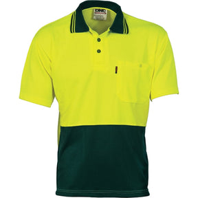 DNC HiVis Two Tone Cool Breathe Polo Shirt, Short Sleeve 3811