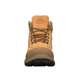 Oliver WB34 Series Wheat Zip Sided Lace Up Safety Boot