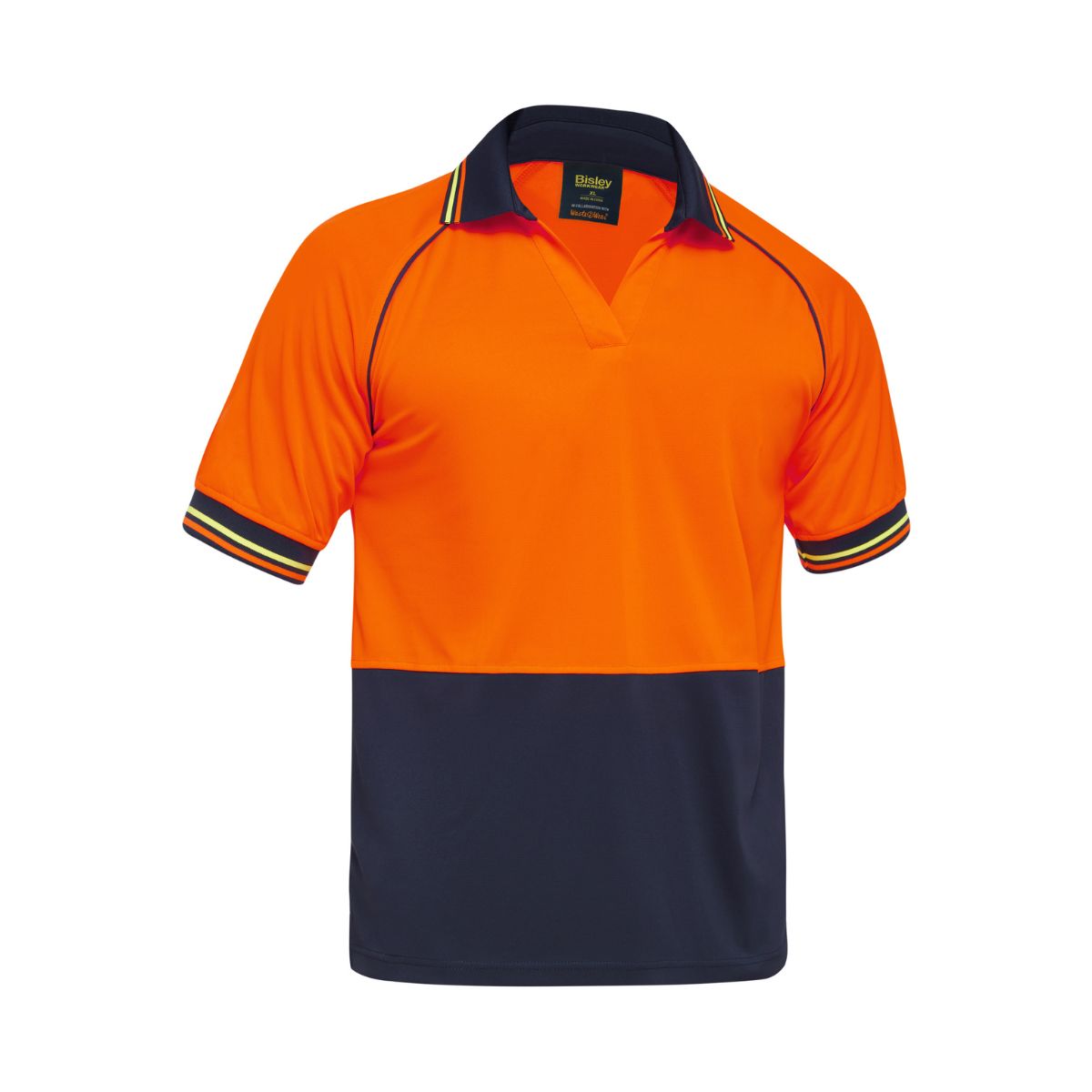 Bisley Two Tone Hi Vis V-Neckpolo BK1440