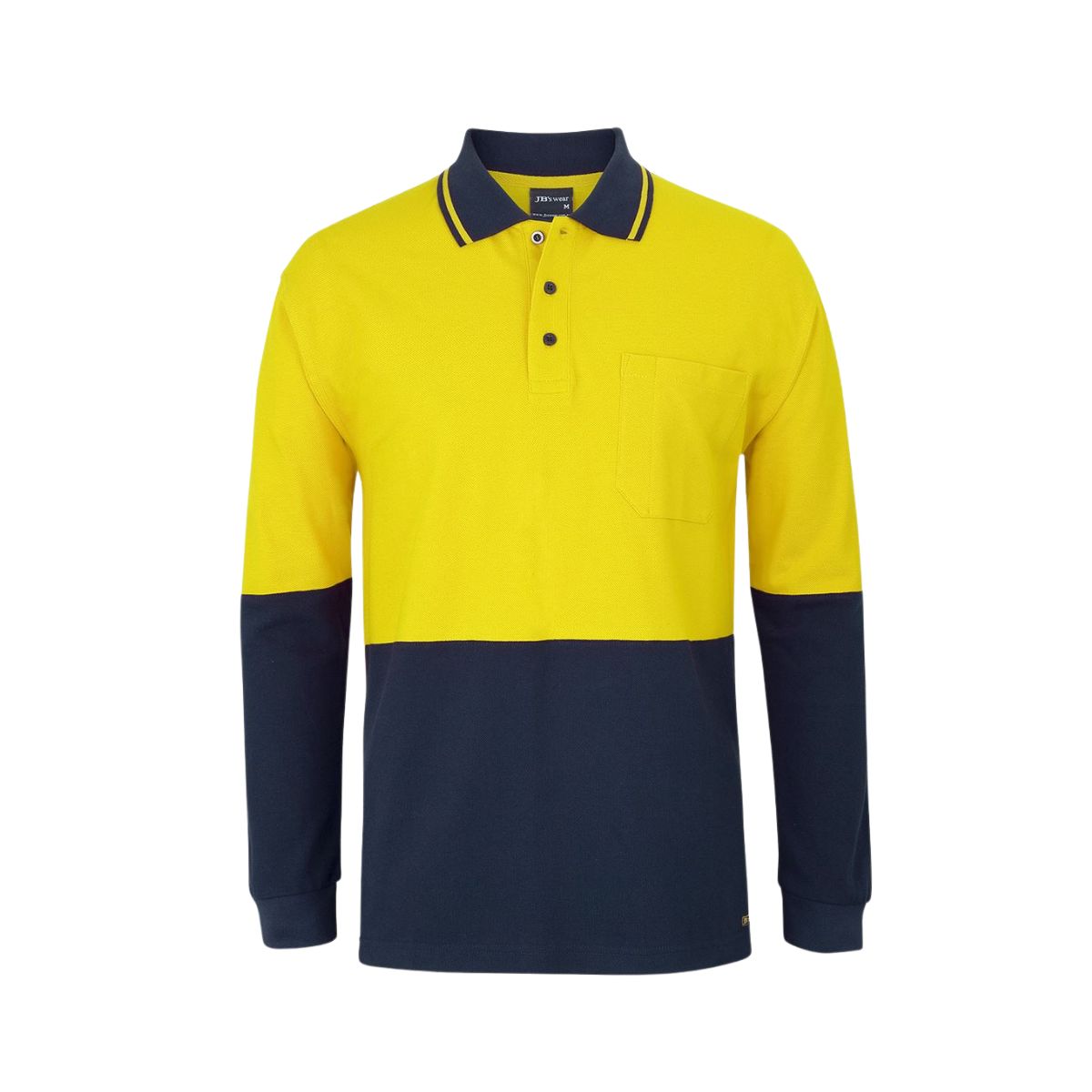 JB's Hi Vis L/S Cotton Pique Trad Polo 6HVQL