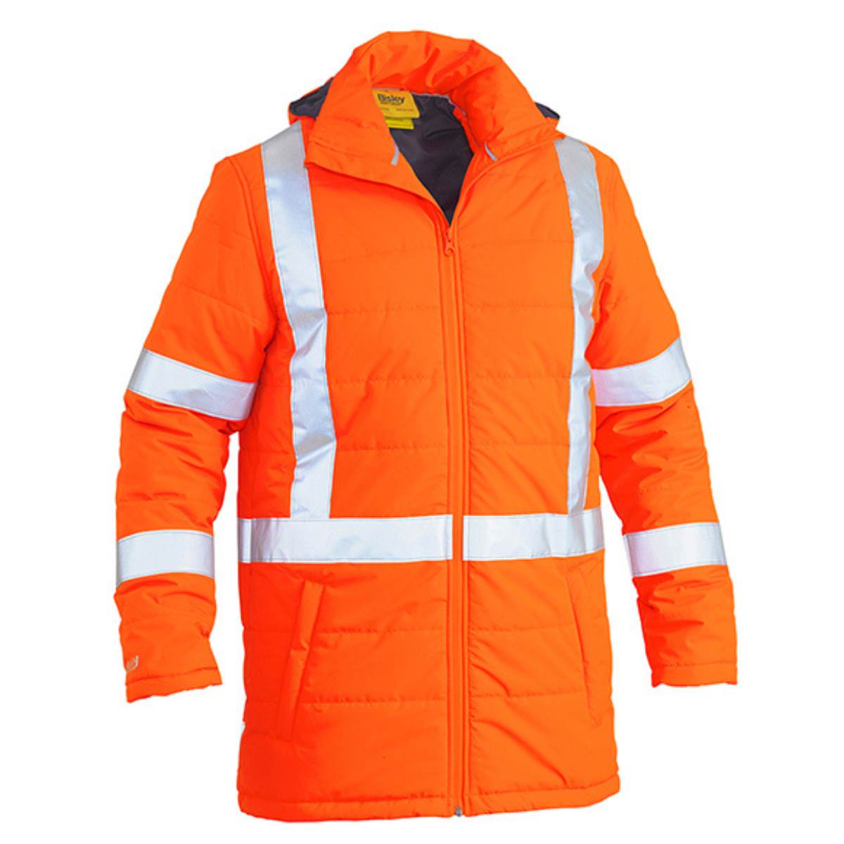 Bisley Taped Hi Vis Puffer Jacket with X Back BJ6379XT