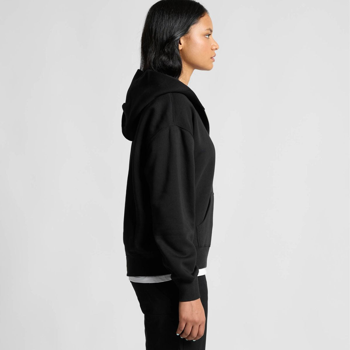 ascolour Women's Relax Half Zip Black Hoodie 4164