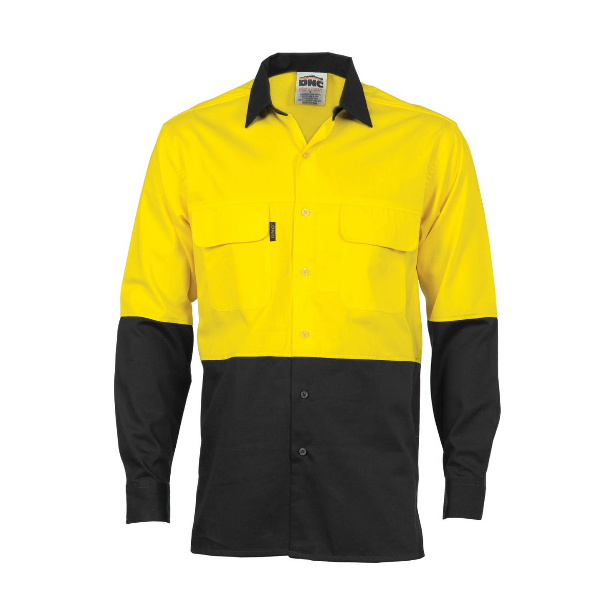 DNC Hi Vis 3 Way Cool-Breeze Cotton Shirt L/S 3938