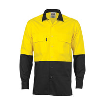 DNC Hi Vis 3 Way Cool-Breeze Cotton Shirt L/S 3938