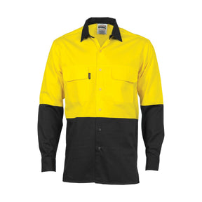 DNC Hi Vis 3 Way Cool-Breeze Cotton Shirt L/S 3938