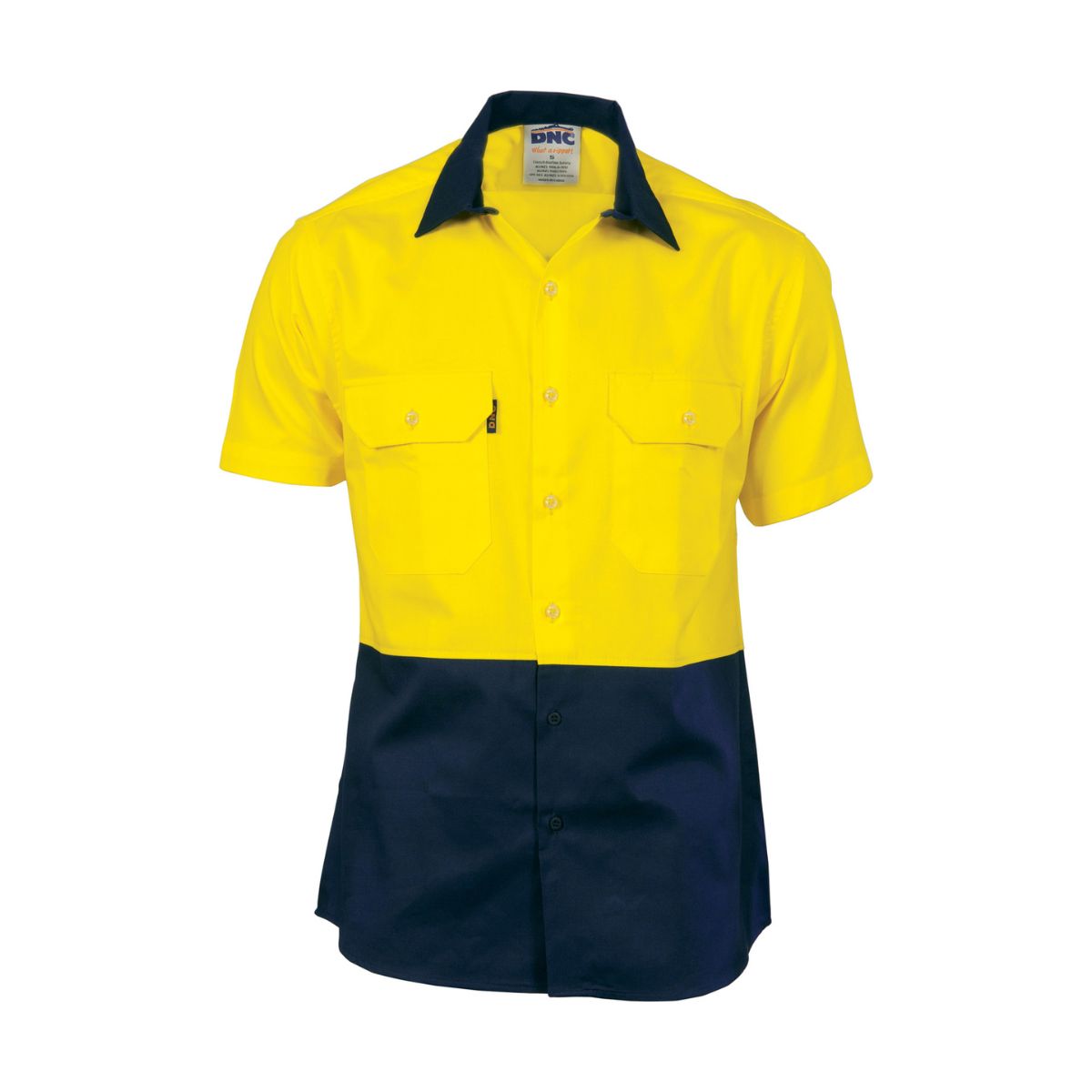 DNC Hi Vis Two Tone Drill Shirt S/S 3831