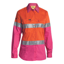 Bisley Women’s Taped Hi Vis Cool Lightweight Drill Shirt BL6696T