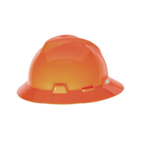 MSA V-Gard Full Brim Hard Hat, Push-Key 4pt Suspension 220925