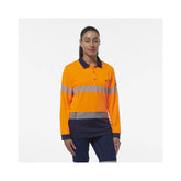 KingGee Women's Workcool Hyperfreeze Spliced Hi Vis Long Sleeve Polo Shirt With Segmented Tape K44223
