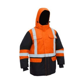 Bisley H Taped Hi Vis Freezer Hooded Jacket BJ6454HT