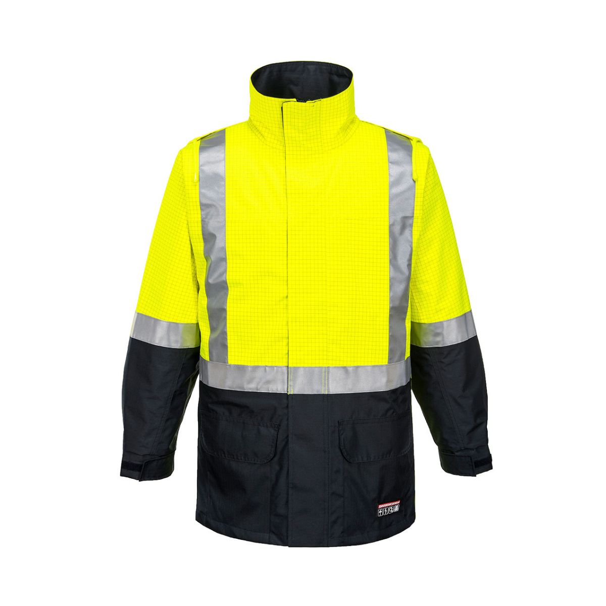 Portwest Huski Amp Hi-Vis Contrast Rain Jacket K8005