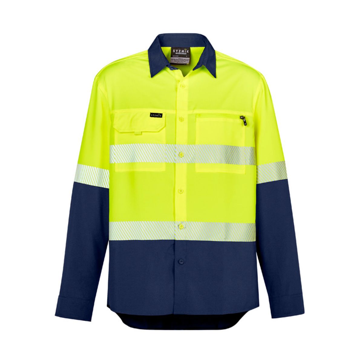 Syzmik Hi Vis Outdoor Segmented Tape Long Sleeve Shirt ZW470