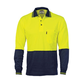 DNC Hi Vis Cotton Back Polo Shirt L/S 3816