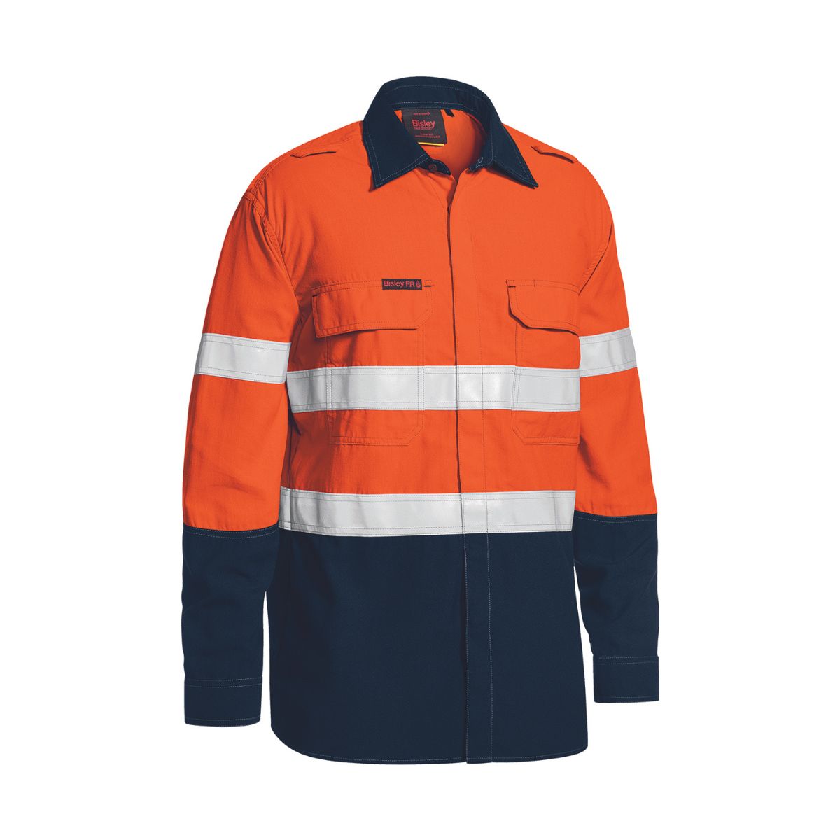 Bisley Tencate Tecasafe® Plus 480 Taped Hi Vis Lightweight FR Vented Shirt BS8237T