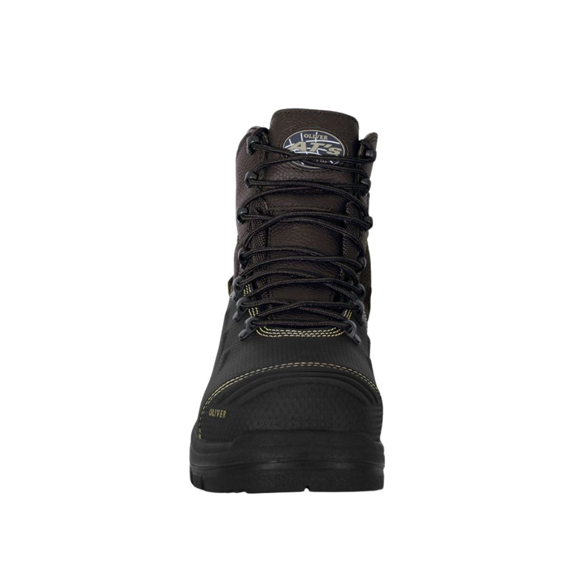 Oliver AT65 Series 150mm Brown Lace-Up Zip Sided Safety Boot 65490Z