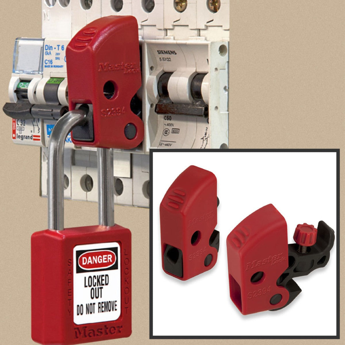 Master Lock Universal Mini Circuit Breaker Lockout S2394 (Each)