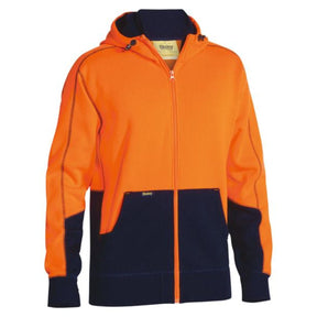 Bisley Hi Vis Zip Front Fleece Hoodie BK6819