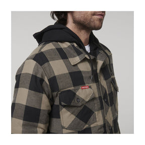 Hard Yakka Quilted Flannel Hooded Shacket Y06690