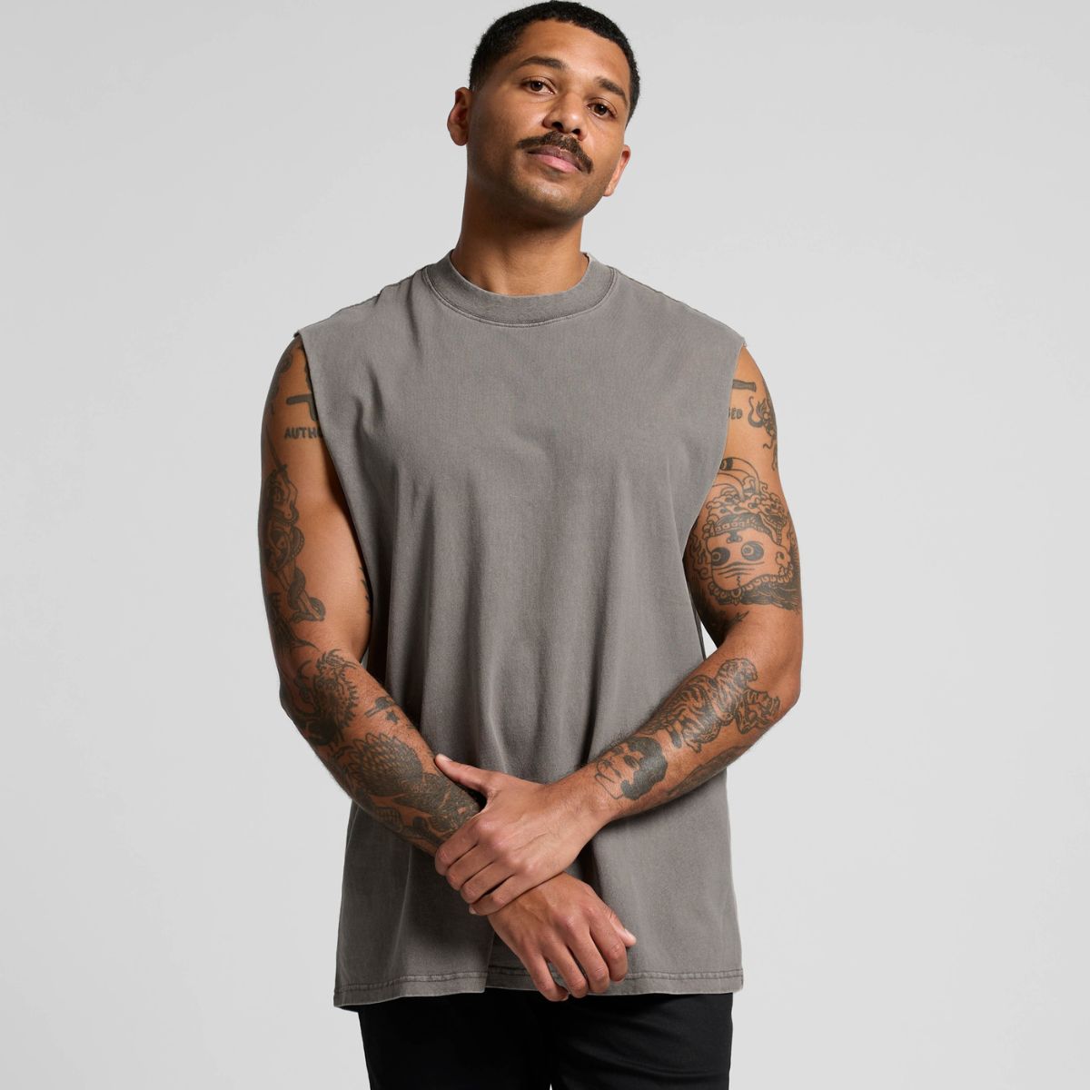 ascolour Men's Heavy Faded Tank 5084