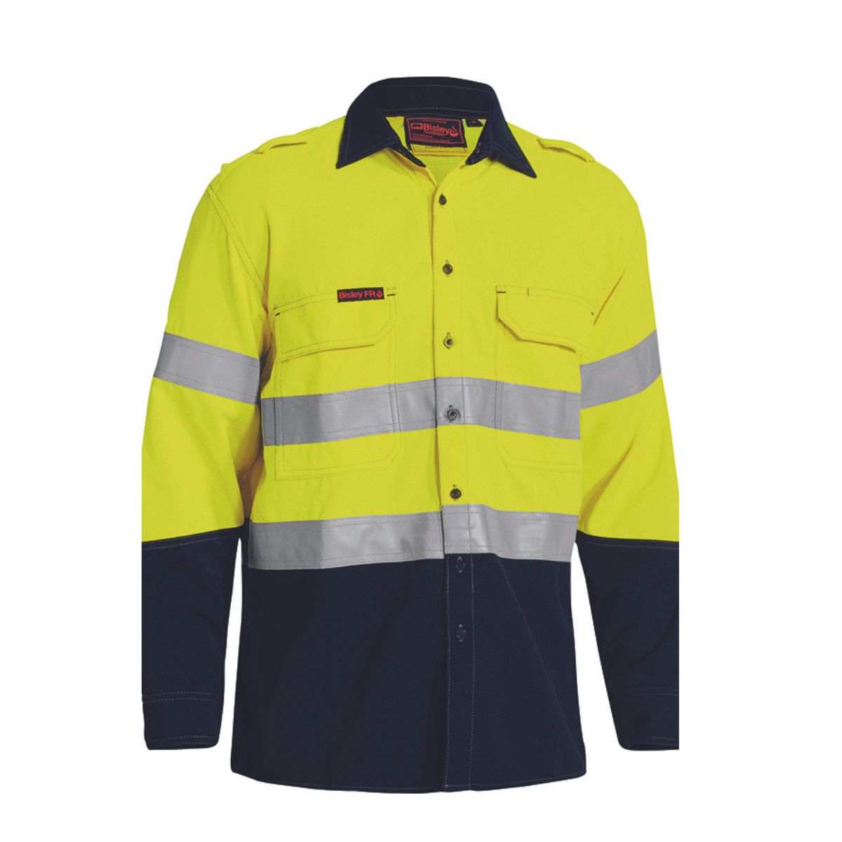 Bisley Tencate Tecasafe® Plus 700 Taped Hi Vis FR Vented Shirt BS8082T