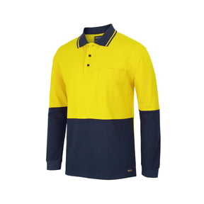 JB's Hi Vis L/S Cotton Pique Trad Polo 6HVQL