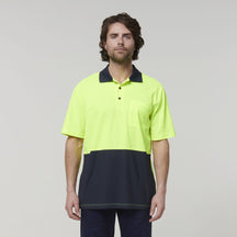 Hard Yakka Men's Short Sleeve Hi Vis Polo Y19616