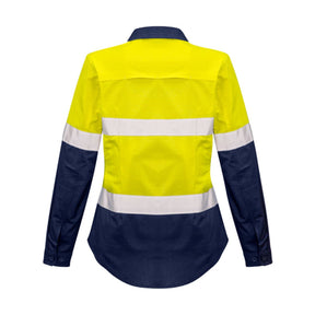 Syzmik Women's Rugged Cooling HI Vis Taped Long Sleeve Shirt ZW720