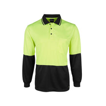 JB's Hi Vis Long Sleeve Jacquard Polo 6HJNL